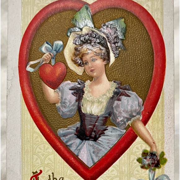 Vintage Valentine’s Day postcard card. Made in England Valentine Paper Ephemera - Picture 4 of 12